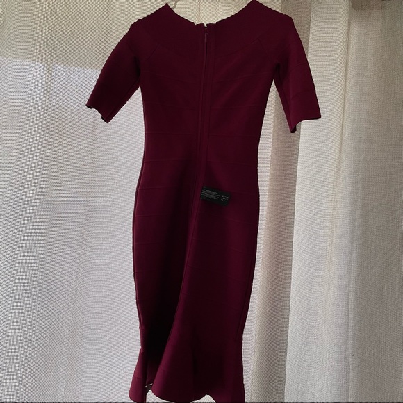 NWT Herve Leger Raspberry Dress - Picture 11 of 12